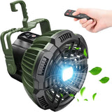 AOOKMIYA 5200mAh LED Camping Fan Lights Outdoor USB Rechargeable Tent Camping Light Travel Portable Ceiling Fan Lamp Emergency Power Bank