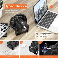 AOOKMIYA 5200mAh LED Camping Fan Lights Outdoor USB Rechargeable Tent Camping Light Travel Portable Ceiling Fan Lamp Emergency Power Bank