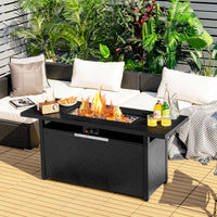 57" Rectangular Propane Gas Fire Pit 50,000 Btu Heater Outdoor Table  NP10210US-BK