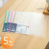 5PCS A3 File Cover Art Design Drawings Paper Organizer Office A3 Spine Bar Report Cover