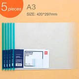 5PCS A3 File Cover Art Design Drawings Paper Organizer Office A3 Spine Bar Report Cover