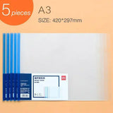 5PCS A3 File Cover Art Design Drawings Paper Organizer Office A3 Spine Bar Report Cover