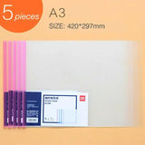 5PCS A3 File Cover Art Design Drawings Paper Organizer Office A3 Spine Bar Report Cover