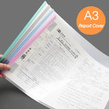 5PCS A3 File Cover Art Design Drawings Paper Organizer Office A3 Spine Bar Report Cover