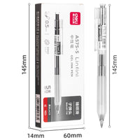 5Pcs DELI A575-5 Press Neutral Pen 0.5mm Black Red Ink School Student Supplies Stationery