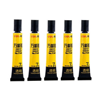 5pcs 15g Deli Super Liquid Glue 502 Instant Dry Adhesive Strong Bond Fast Repair Leather Rubber Metal Wood Glass