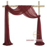 6 Meters Wedding Arch Drape 29" Wide 6.5 Yards Chiffon Fabric Draping Curtain Drapery Ceremony Reception Swag