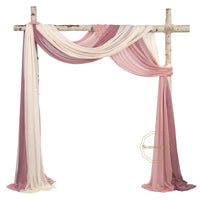 6 Meters Wedding Arch Drape 29" Wide 6.5 Yards Chiffon Fabric Draping Curtain Drapery Ceremony Reception Swag