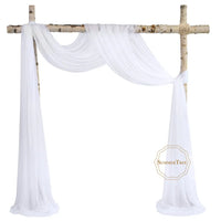 6 Meters Wedding Arch Drape 29" Wide 6.5 Yards Chiffon Fabric Draping Curtain Drapery Ceremony Reception Swag