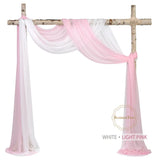 6 Meters Wedding Arch Drape 29" Wide 6.5 Yards Chiffon Fabric Draping Curtain Drapery Ceremony Reception Swag