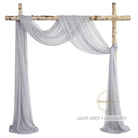 6 Meters Wedding Arch Drape 29" Wide 6.5 Yards Chiffon Fabric Draping Curtain Drapery Ceremony Reception Swag