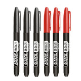 6 PCS Permanent Marker Pen Manga Drawing Markers Black Blue Red Waterproof Ink Sketch Pens Stationery Art School Supplies