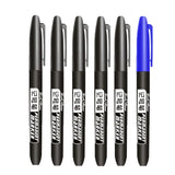 6 PCS Permanent Marker Pen Manga Drawing Markers Black Blue Red Waterproof Ink Sketch Pens Stationery Art School Supplies