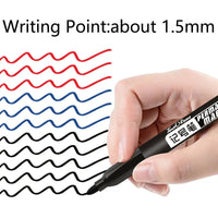 6 PCS Permanent Marker Pen Manga Drawing Markers Black Blue Red Waterproof Ink Sketch Pens Stationery Art School Supplies