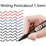 6 PCS Permanent Marker Pen Manga Drawing Markers Black Blue Red Waterproof Ink Sketch Pens Stationery Art School Supplies