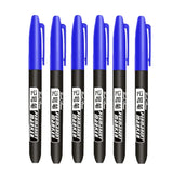 6 PCS Permanent Marker Pen Manga Drawing Markers Black Blue Red Waterproof Ink Sketch Pens Stationery Art School Supplies