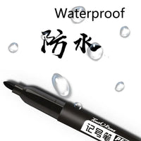 6 PCS Permanent Marker Pen Manga Drawing Markers Black Blue Red Waterproof Ink Sketch Pens Stationery Art School Supplies