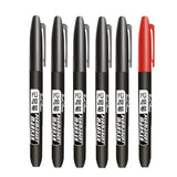 6 PCS Permanent Marker Pen Manga Drawing Markers Black Blue Red Waterproof Ink Sketch Pens Stationery Art School Supplies