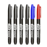 6 PCS Permanent Marker Pen Manga Drawing Markers Black Blue Red Waterproof Ink Sketch Pens Stationery Art School Supplies