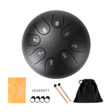 6 inch Steel Tongue Drum Pan Tank Drum with Bag 8/11 Tune Musical Instrument Hand Lightweight Portable Music Elements Drum Set