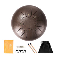 6 inch Steel Tongue Drum Pan Tank Drum with Bag 8/11 Tune Musical Instrument Hand Lightweight Portable Music Elements Drum Set