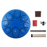 6 inch Steel Tongue Drum Pan Tank Drum with Bag 8/11 Tune Musical Instrument Hand Lightweight Portable Music Elements Drum Set