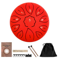 6 inch Steel Tongue Drum Pan Tank Drum with Bag 8/11 Tune Musical Instrument Hand Lightweight Portable Music Elements Drum Set