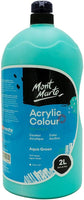 AOOKMIYA Mont Marte Discovery School Acrylic Paint, Titanium White, 1/2 Gallon (2 Liter).2 Pack Ideal for Students and Artists. Excellent Coverage and Fast Drying. Pump Lid Included.