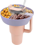 MEETI Snack Bowl for Stanley Cup, Reusable Snack Ring Compatible with Stanley Quencher H2.0 30OZ / 40OZ Tumbler with Handle, Stanley Cup Accessories, Snack Bowl (Cream, 40OZ)