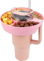 MEETI Snack Bowl for Stanley Cup, Reusable Snack Ring Compatible with Stanley Quencher H2.0 30OZ / 40OZ Tumbler with Handle, Stanley Cup Accessories, Snack Bowl (Cream, 40OZ)