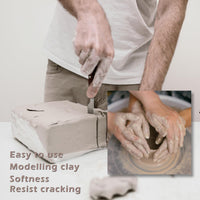 AOOKMIYA Stone Mid High Fire Pottery Clay Cone 05-10 for Wheel Throwing Hand Building Pottery Clay for Sculpting All-Purpose Modeling Clay (High Fire 5Lbs)