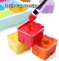 HIMI Gouache Paint Set, 24 Colors x 30ml Unique Jelly Cup Design with 3 Paint Brushes and a Palette in a Carrying Case, Non-Toxic Gouache Paint Perfect for Artists, Students(Green)