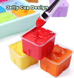 HIMI Gouache Paint Set, 24 Colors x 30ml Unique Jelly Cup Design with 3 Paint Brushes and a Palette in a Carrying Case, Non-Toxic Gouache Paint Perfect for Artists, Students(Green)