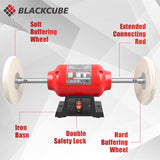 BLACKCUBE Bench Buffer Polisher Motor with 8 Inch Dual Buffering Wheels, Benchtop Polishing Machine for Jewelry, Metal, Wood, Plastic and Knife Sharpening