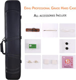 Professional Black Sandalwood Erhu: Two-Stringed Chinese Violin Fiddle with Engraved Dragon Head, Complete Accessories, and PDF Learning Book