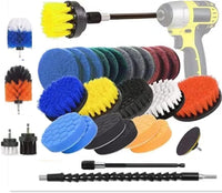 AOOKMIYA 31 Piece Drill Brush Accessories Set, Matte pad and Sponge, Electric Matte Brush Band Extending Extended Extended Accessories Multi-Purpose Cleaning, Suitable for Grout, Tile, Sink, Bath