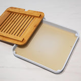 AOOKMIYA HEER Bamboo Kung Fu Tea Tray Table Serving Tray Chinese Style Water Storage (Small Tea Tray)