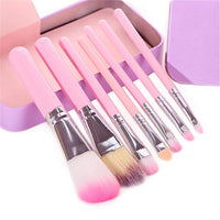 7 PCS Makeup Foundation Powder Eyeshadow Brushes(PINK)