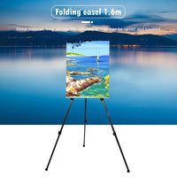 AOOKMIYA 63 inch Artist Easel Height Adjustable Aluminum Alloy Display Easel Sketch Painting Drawing Stand with Carrying Bag