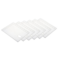 AOOKMIYA 6Pcs 17 Wells Paint Tray Palette Painting Pallet Holder Square with Thumb Hole White Plastic Pallets for Watercolor Painting Art