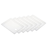 AOOKMIYA 6Pcs 17 Wells Paint Tray Palette Painting Pallet Holder Square with Thumb Hole White Plastic Pallets for Watercolor Painting Art