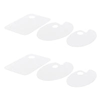 AOOKMIYA 6Pcs Acrylic Paint Palette Clear Art Palette Paint Palette For DIY Craft Art Painting Plate