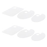 AOOKMIYA 6Pcs Acrylic Paint Palette Clear Art Palette Paint Palette For DIY Craft Art Painting Plate