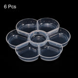 AOOKMIYA  6Pcs Acrylic Paint Palette Plum Blossom Shape Color Mixing Painting Pallet Holder Paint Pigment Tray For Watercolor Art Supplies