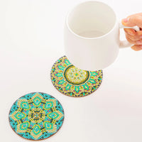 6pc/sets Diamond Painting Coasters Kits with Holder Mandala Diamond Art Kits For Adults Kids Home Decors