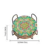 6pc/sets Diamond Painting Coasters Kits with Holder Mandala Diamond Art Kits For Adults Kids Home Decors