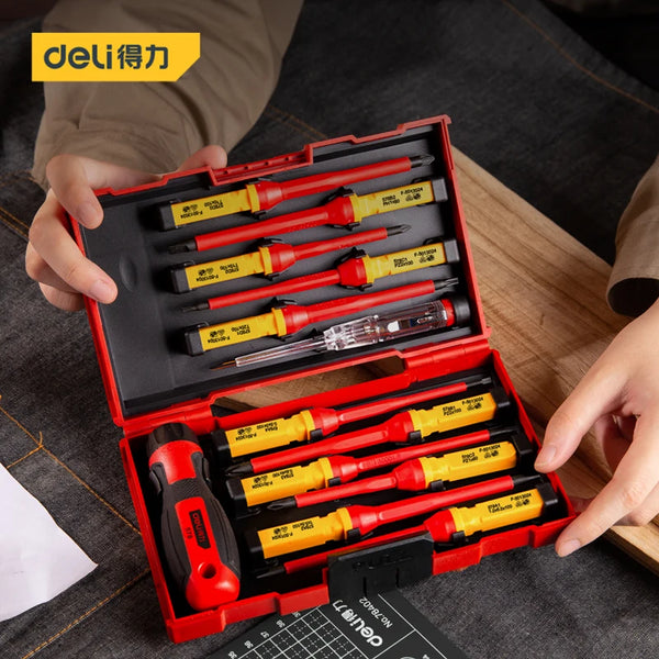 7/12 Pcs Magnetic Insulated Screwdriver Set SLOTTED/Phillips/Pozidriv Multifunctional Hand Tools Professional Screwdrivers