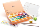 HIMI Twin Cup Jelly Gouache Paint Set, 112 Colors 12g, Jelly Cup Design, Gouache Paint Non Toxic for Canvas and Paper, Art Supplies for Professionals and Beginner (Peach Fuzz)