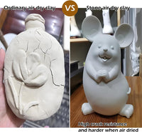 AOOKMIYA Natural Air-Dry Clay Air-Dry Modelling 2.2lbs Clay Ideal for Beginners and Advanced Sculptors All-Purpose Modeling Clay (White)