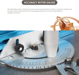 Precision Miter Gauge, Miter Gauge with 27 Angle Stops, Miter Fence with 45 Degree Angled Ends for Table Saw